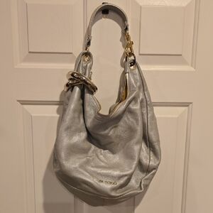 Jimmy Choo Silver Solar Hobo Bag